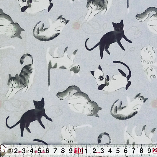 水彩画の様なネコ トス/グレー