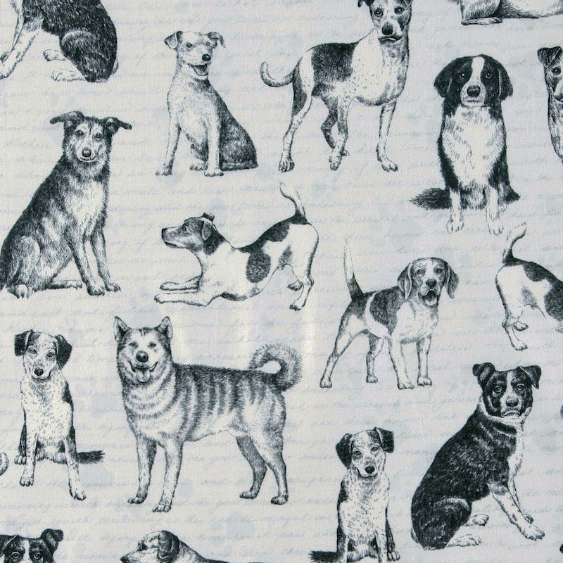 ペン画の犬たち モノトーン