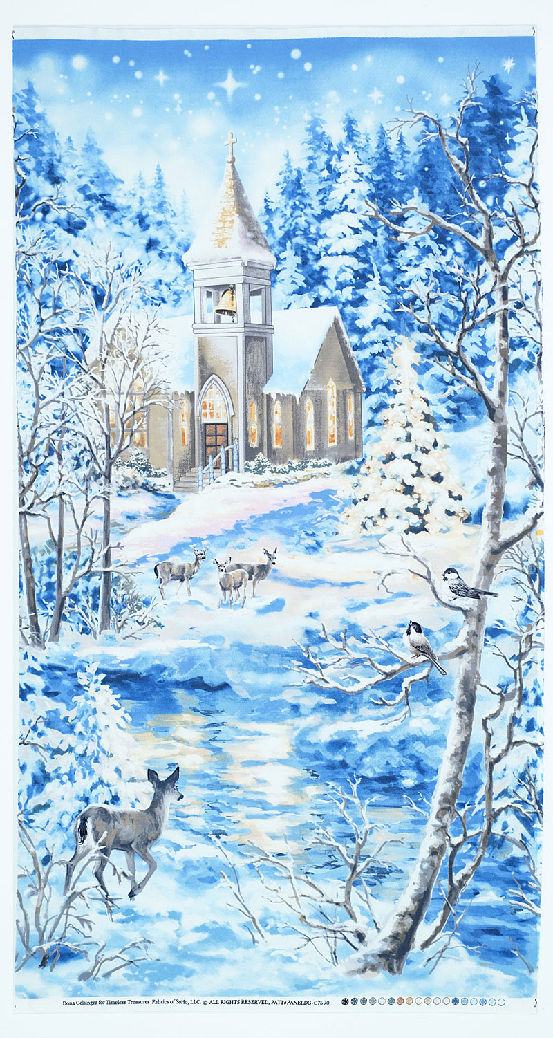 雪景色の教会 59*110