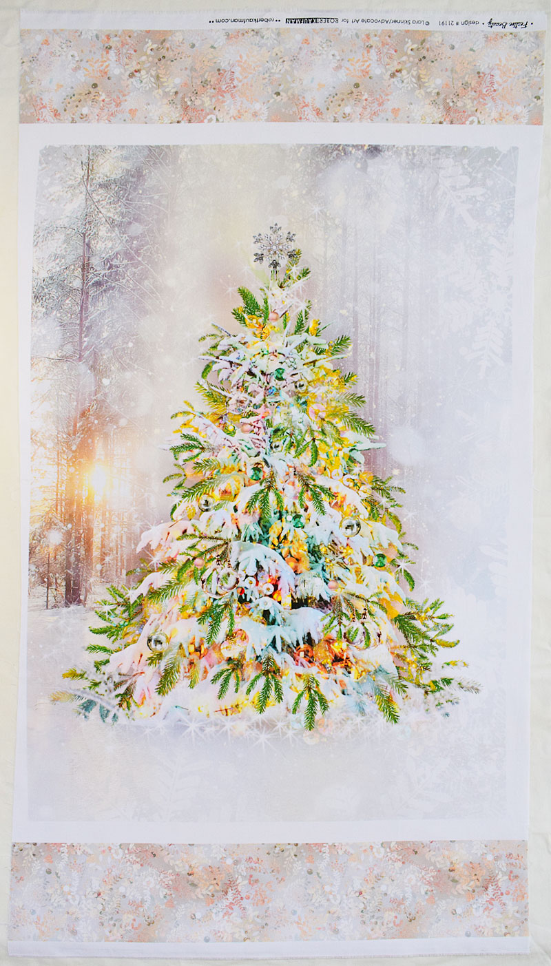 雪の森のクリスマス・ツリー タペストリー 60*110